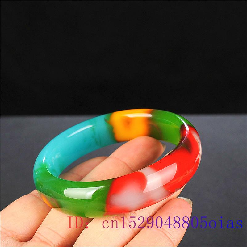 Color Jade Bangle Bracelet Genuine Natural Charm