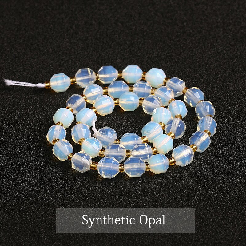 Natural Olive Beads Jasper Opal Howlite Lepidolite Stone