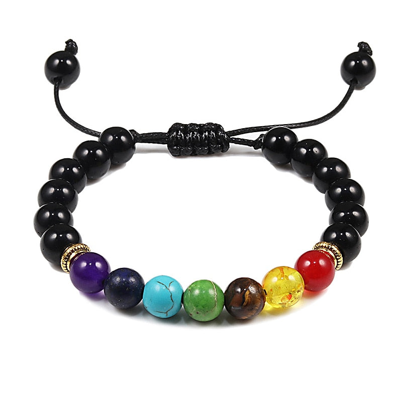 Stone Tiger Eye 7 Chakra Bracelets & Bangles