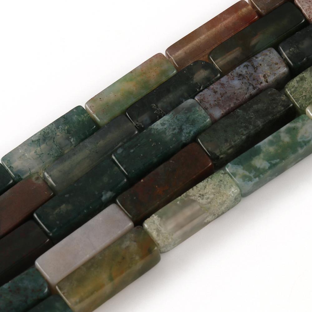 Natural Stone Rectangle Tiger Eye Labradorite Opal Jades