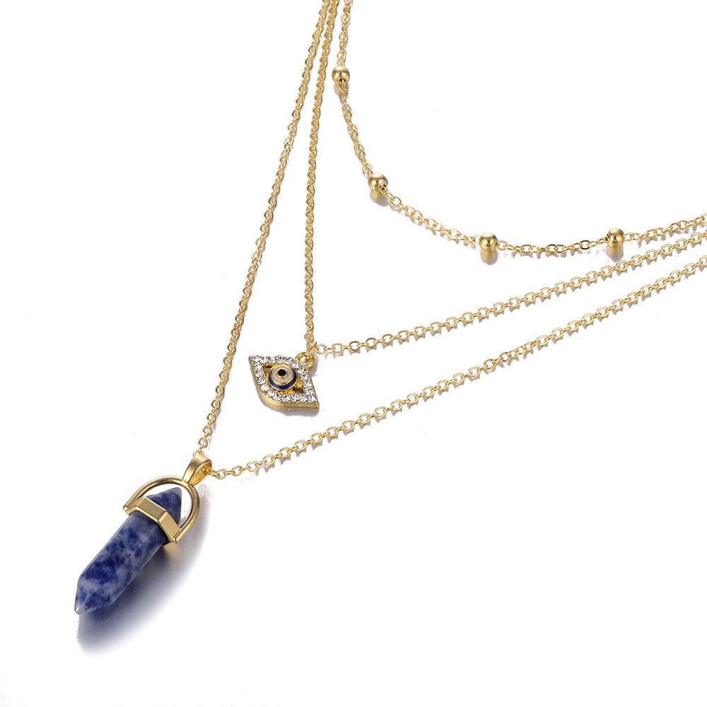 FNIO Crystal Pendant Necklace For Women