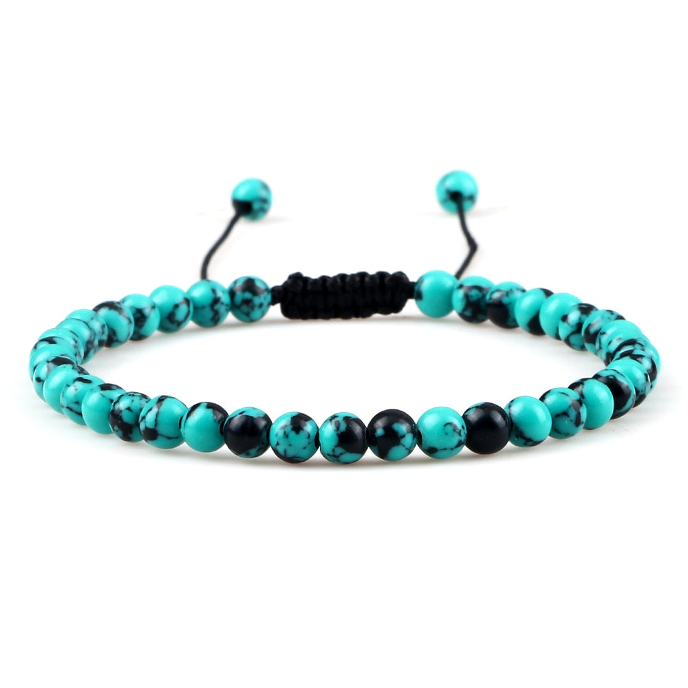 Chakra Beads Bracelet Mini Natural Stone Lava
