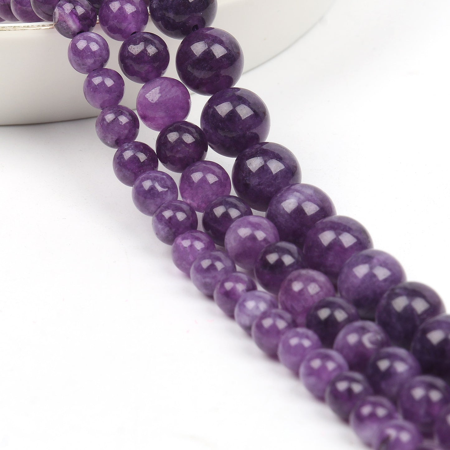 Natural Stone Purple Amethysts Quartz Mineral Beads