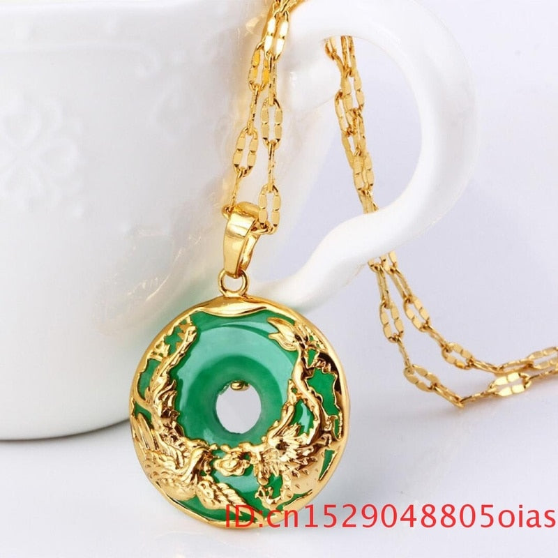 Natural Green Hetian Jade Pendant