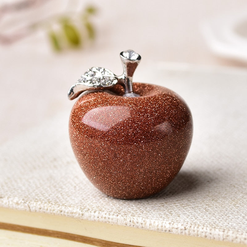 Natural crystal Colorful quartz stone opal apple