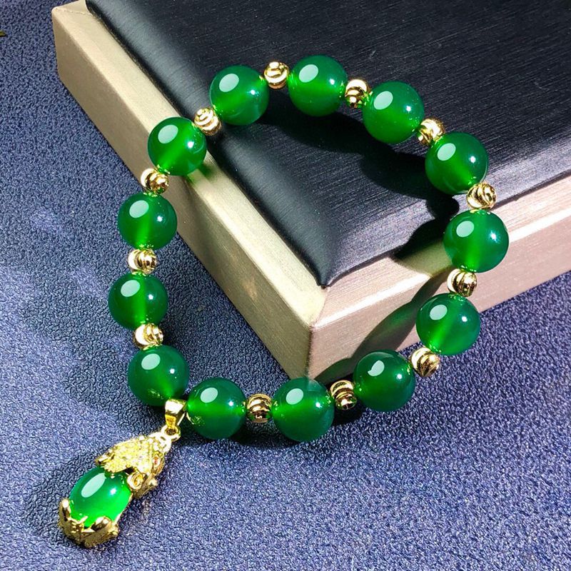 Genuine Natural Green Jade Bracelet Men Women Fine Jewelry