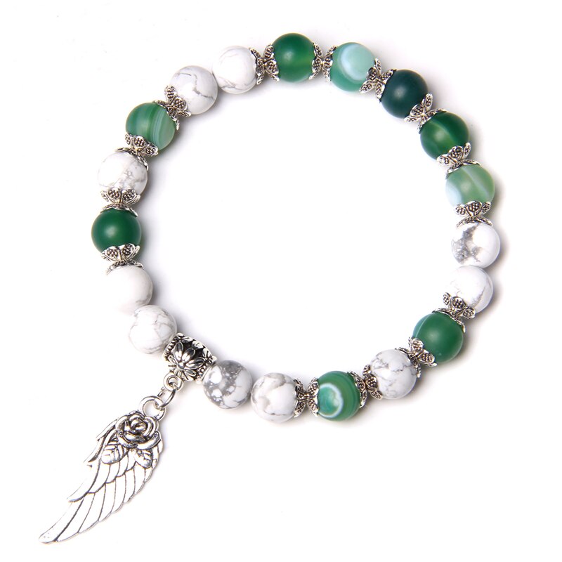 Handmade Rose Angel Wing Bracelet Natural Pink