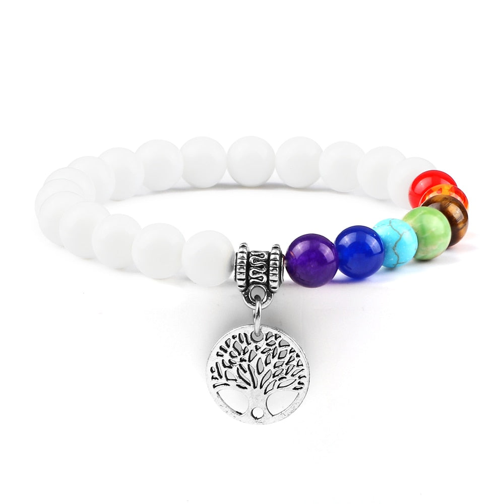 7 Chakra Life Tree Bracelets Natural Stone Healing