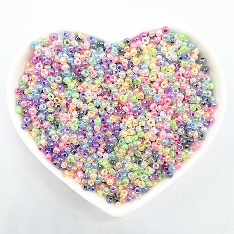 Effect of The Cream Charm Czech Glass Seed Beads