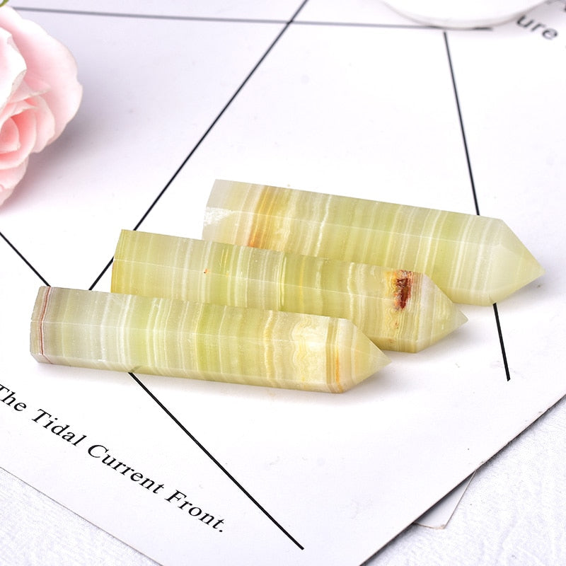 Natural Crystal Point Light Yellow Afghan Jade