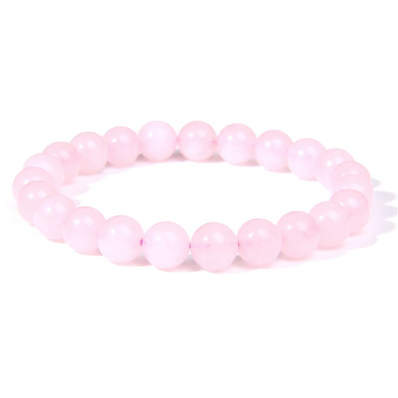 8mm Natural Stone Bracelet Sets Rhodonite