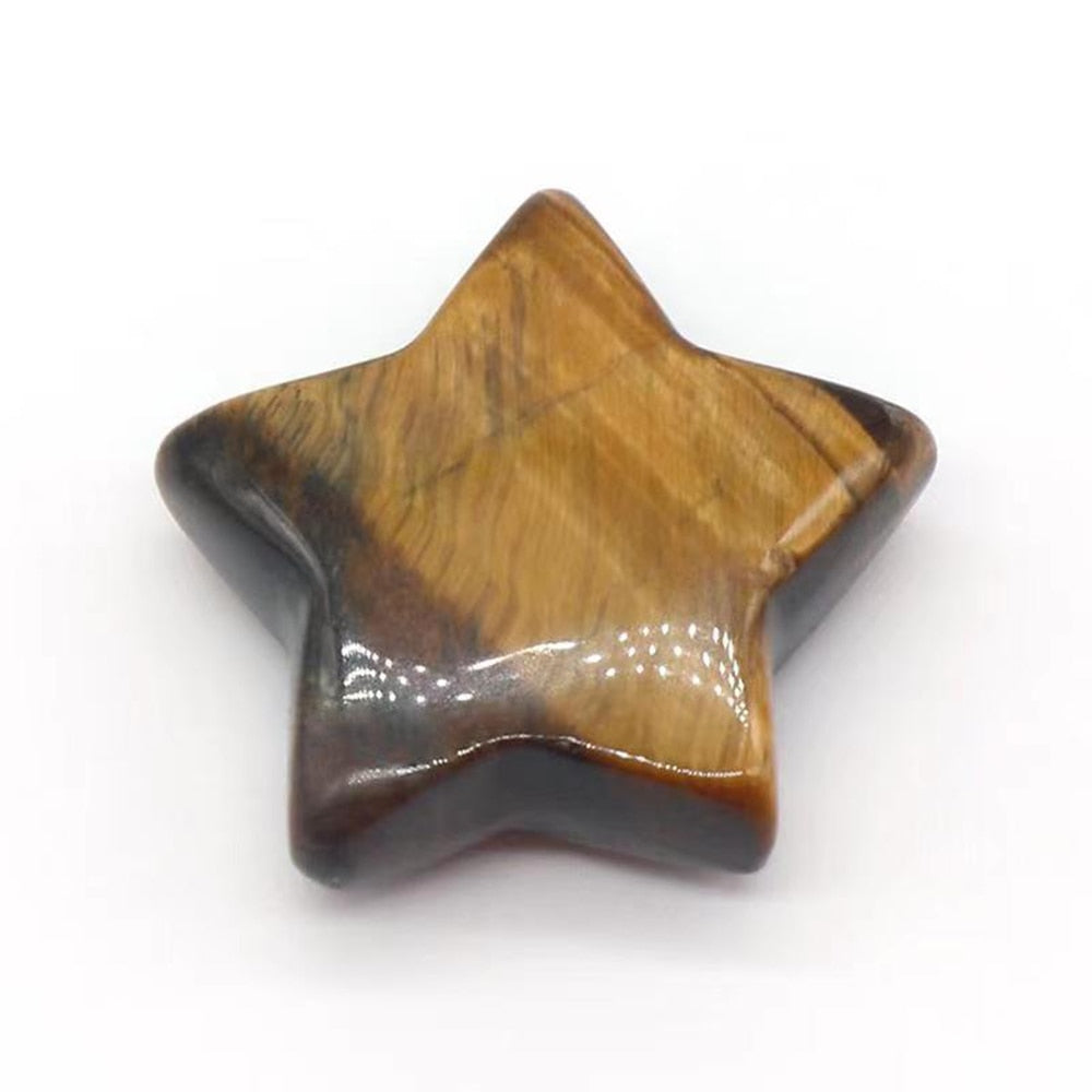 Pentagram Statue Rose Quartz Amethyst Healing Crystal