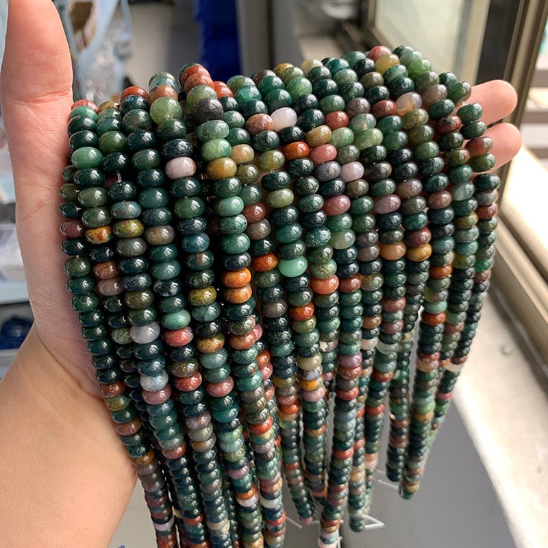 Abacus Beads Rondelle Shape Lapis Jaspers Jades Amazonite