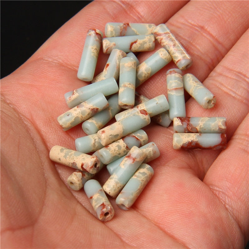 Cylinder Shape Stone Beads Jaspers