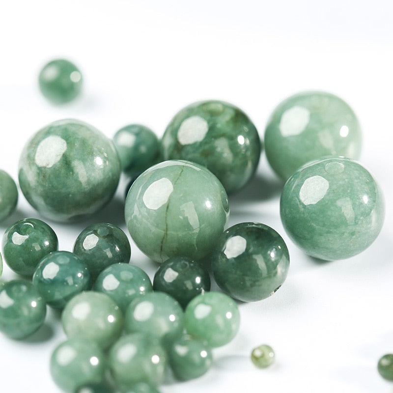 Natural Stone Round Beads Jades Emerald Beads