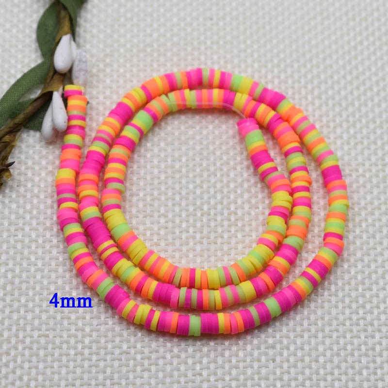 Flat Round Handmade Round Polymer Clay Chip
