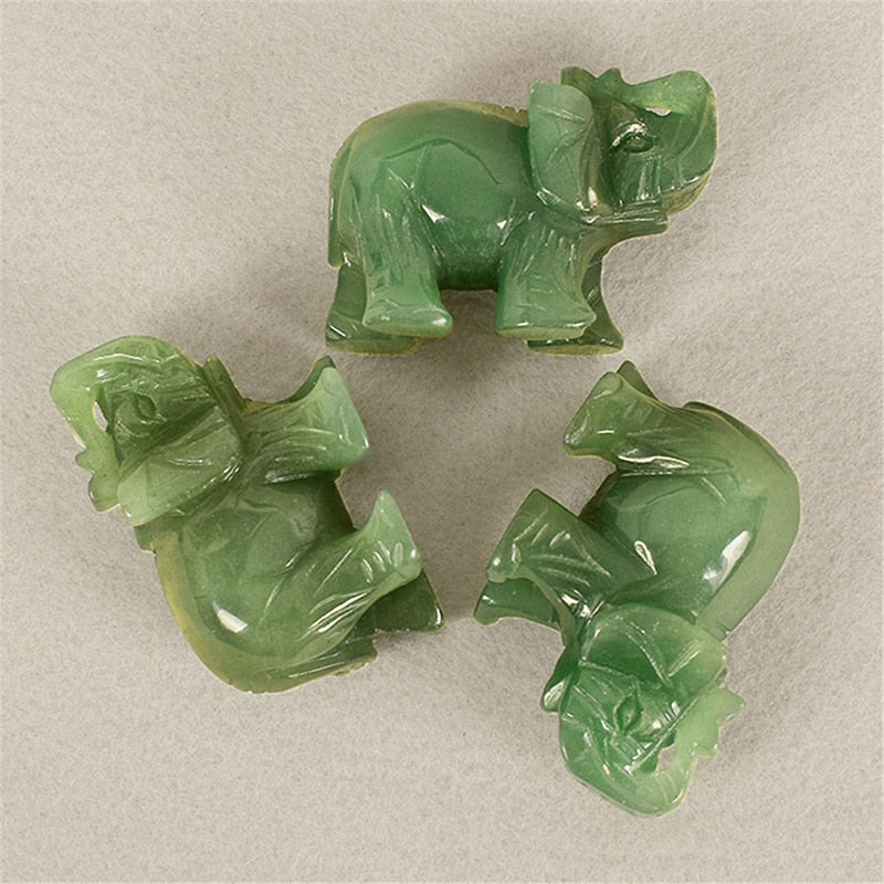 Lucky Elephant Green Aventurine Jade