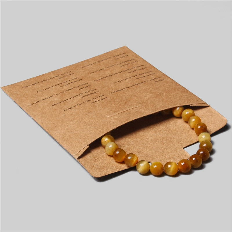 Men Bracelet Natural Hematite Tiger Eye Bead