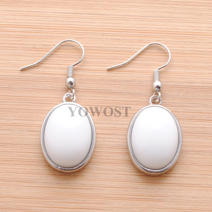 1 Pairs Natural Stone Dangle Earrings Beads