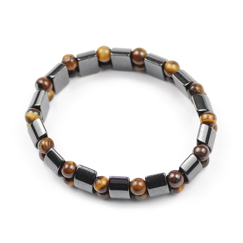 Tiger's Eye Hematite Charm Bracelets Men