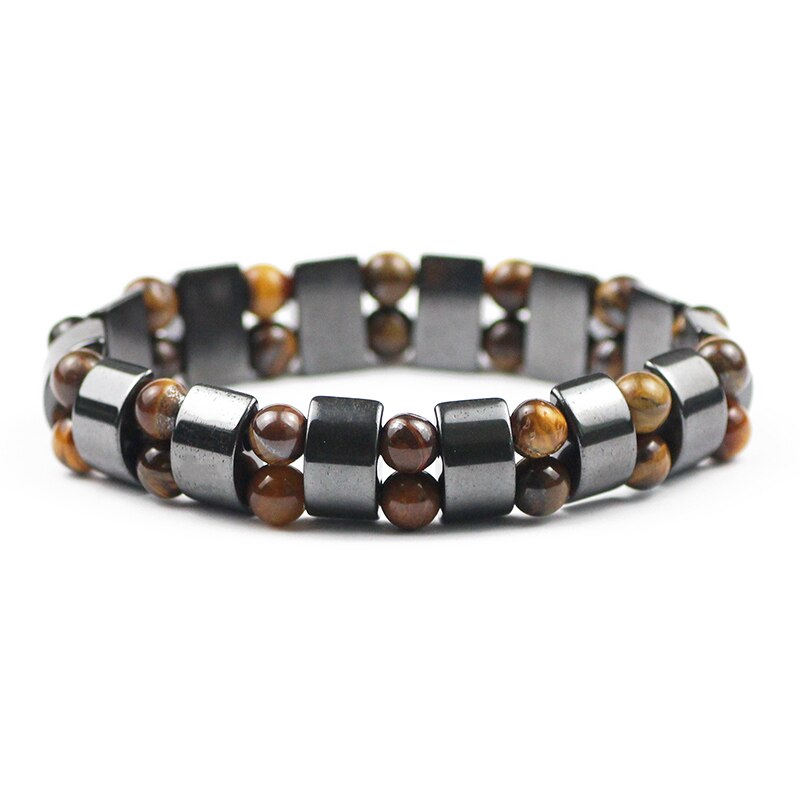Tiger's Eye Hematite Charm Bracelets Men