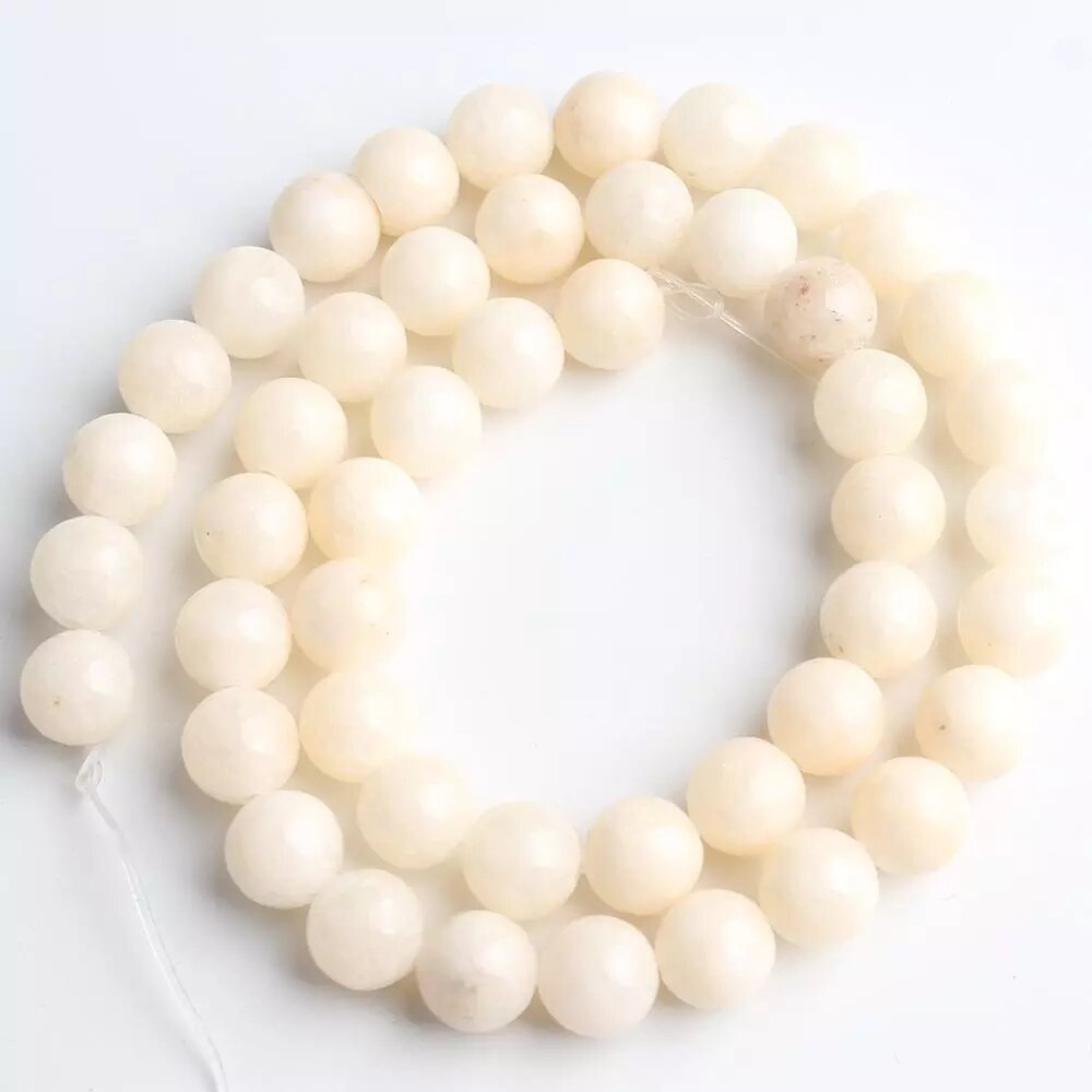 Natural Angelite Jades Stone Beads For Jewelry Making