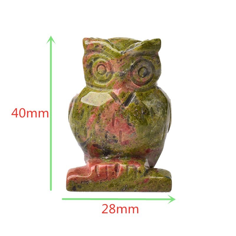 Carved Owl Animal Ornaments Aventurine