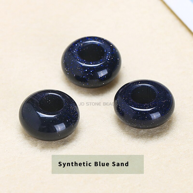 Natural Agate Jade Quartz Stone Big Hole Beads