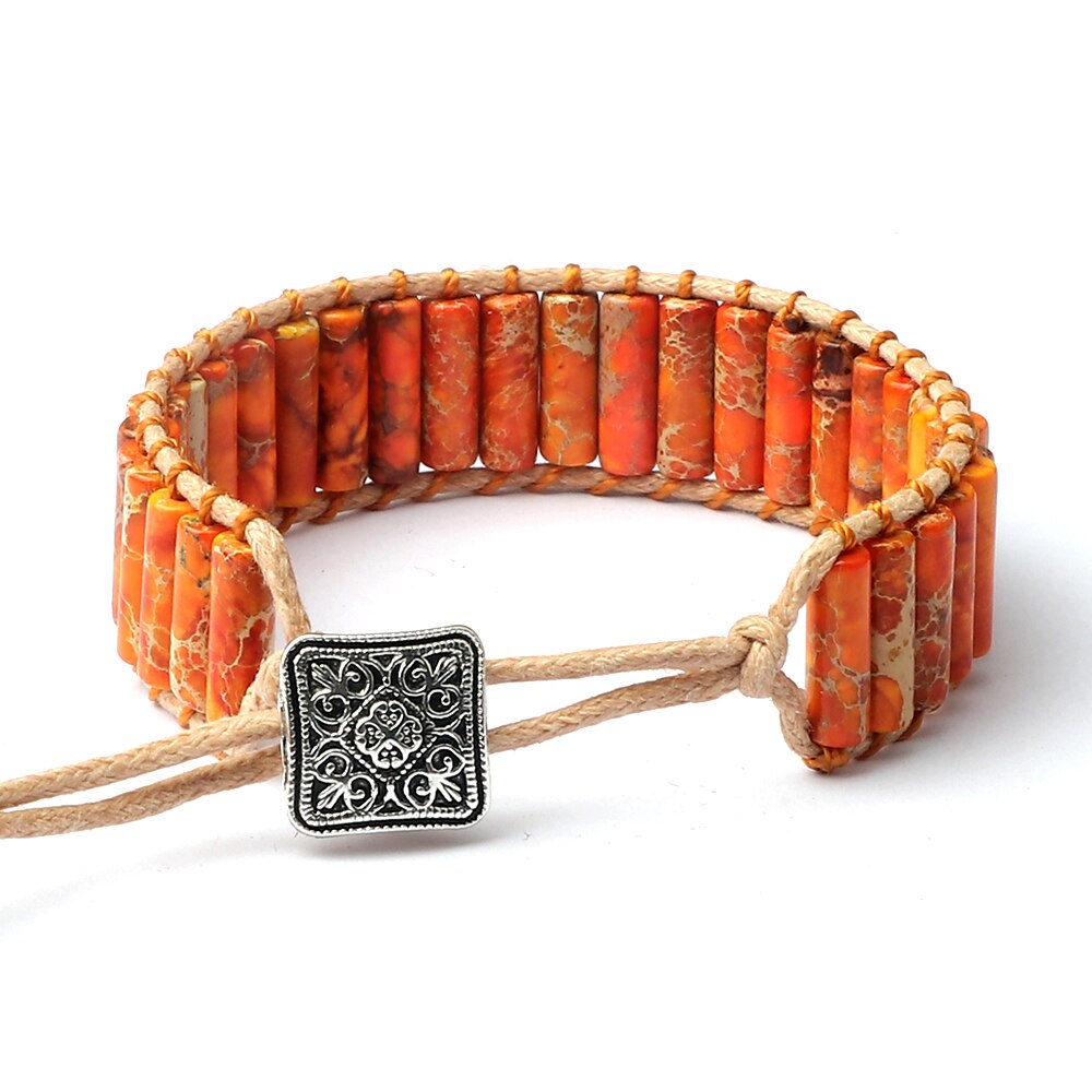 Bohemian Cylinder Emperor Stone Bracelet Vintage