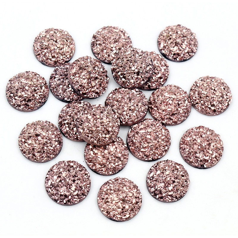 Fashion Mix Colors Natural Stone Convex Flat back