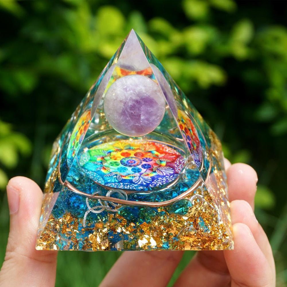 Orgonite Pyramid Crystals Natural Stone Orgone