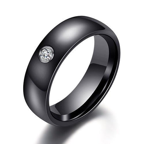 Black White Colorful Ring Ceramic Ring