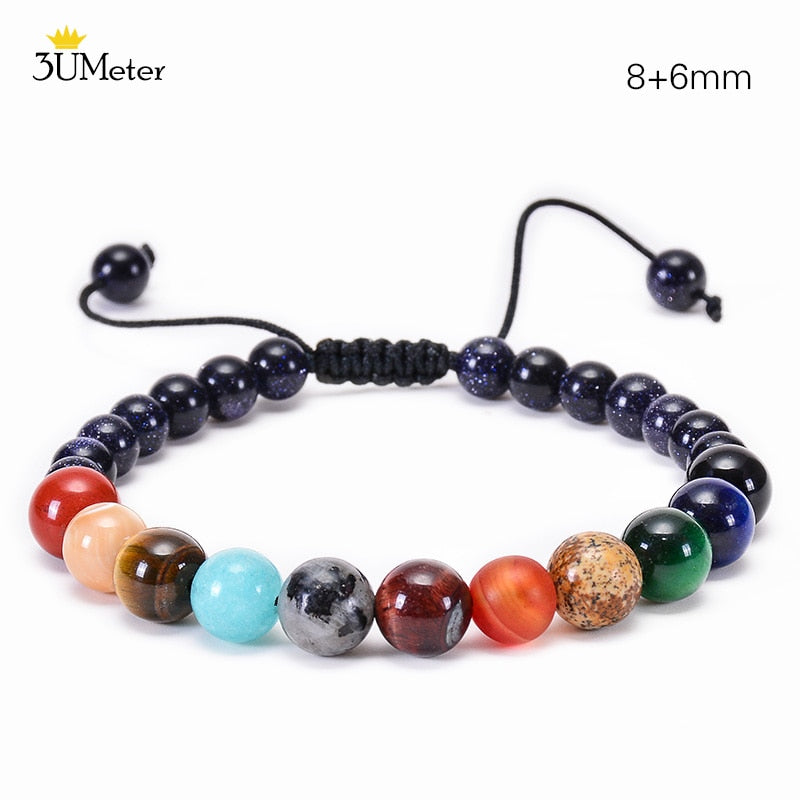 The Eight Planets Bracelets Natural Stone Beads