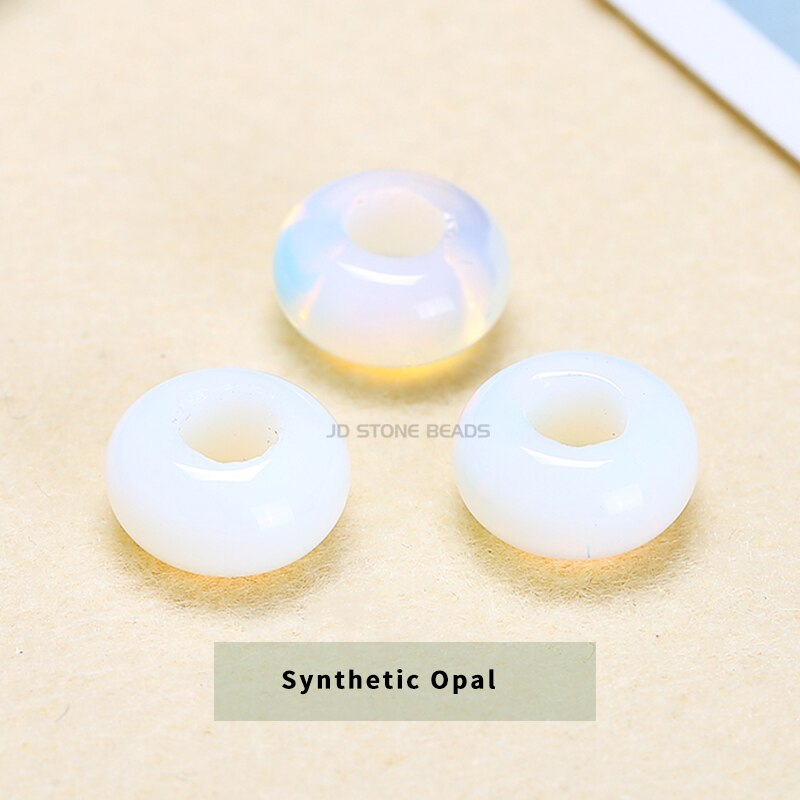 Natural Agate Jade Quartz Stone Big Hole Beads