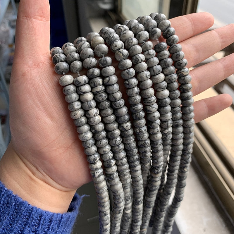 Abacus Beads Rondelle Shape Lapis Jaspers Jades Amazonite