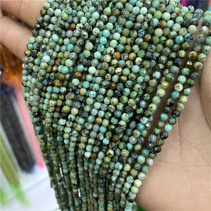 Natural Stone Beads Blue Quartzs Crystal Turquois