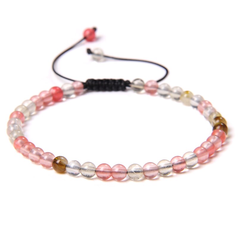 Handmade Natural Agates Jades Quartz Stone Beaded