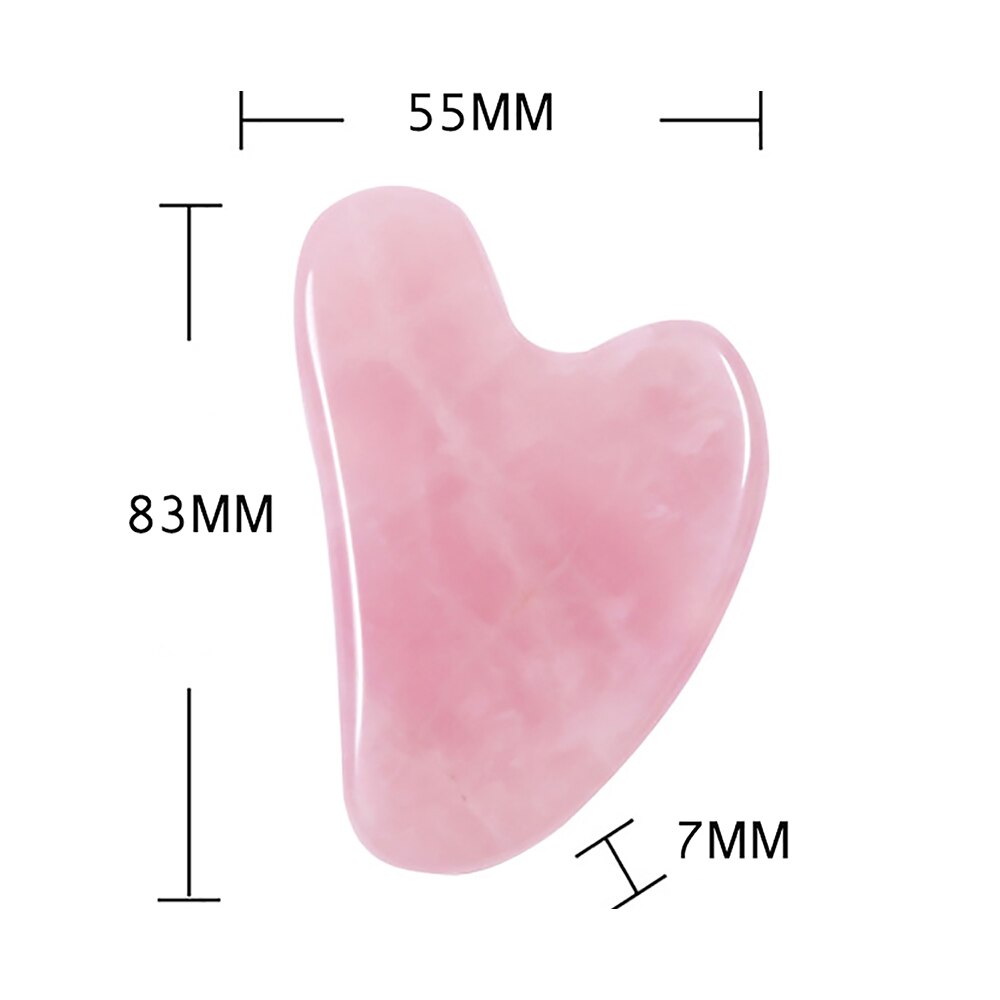Natural Jade Stone Gua Sha Board Massage Rose Quartz