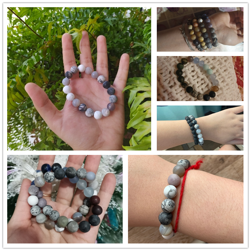Universe Eight Planets Bracelet Men Natural Stone