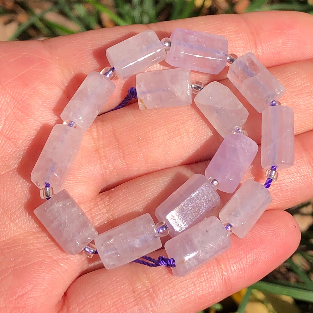 Aquamarines Jades Stone Cylinder Loose Beads