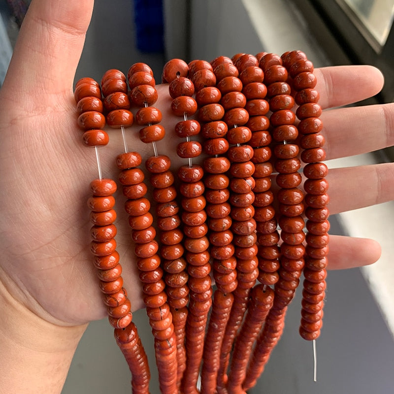 Abacus Beads Rondelle Shape Lapis Jaspers Jades Amazonite
