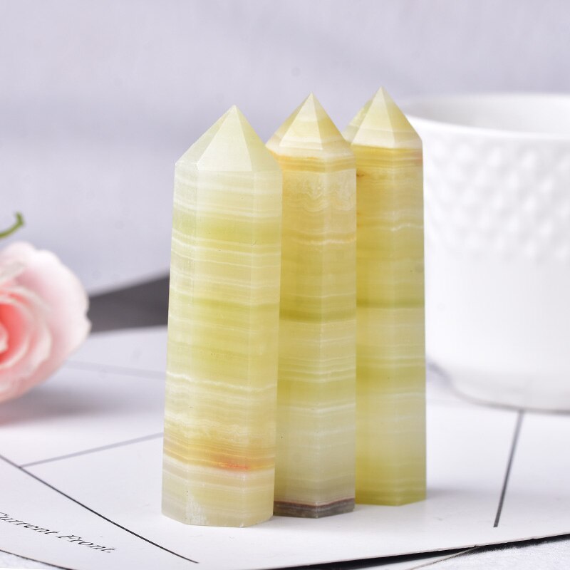 Natural Crystal Point Light Yellow Afghan Jade