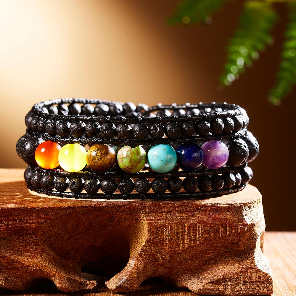 Handmade Colorful Seven Chakras Natural Stone