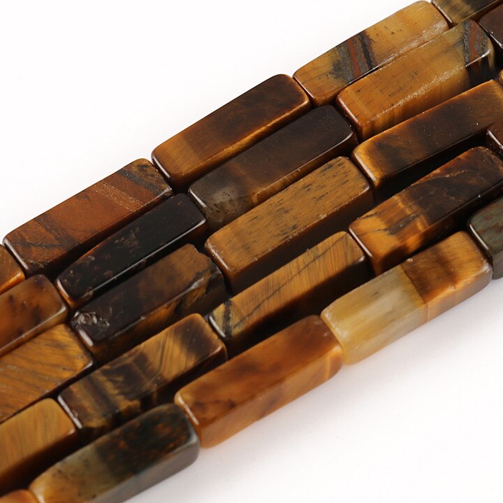 Natural Stone Rectangle Tiger Eye Labradorite Opal Jades