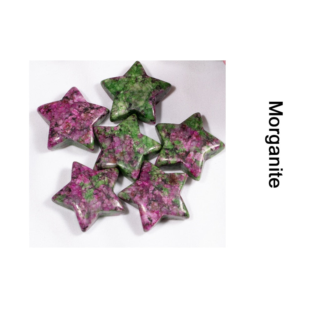 Pentagram Statue Rose Quartz Amethyst Healing Crystal