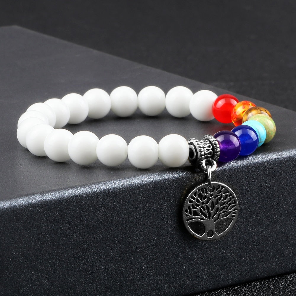 7 Chakra Life Tree Bracelets Natural Stone Healing