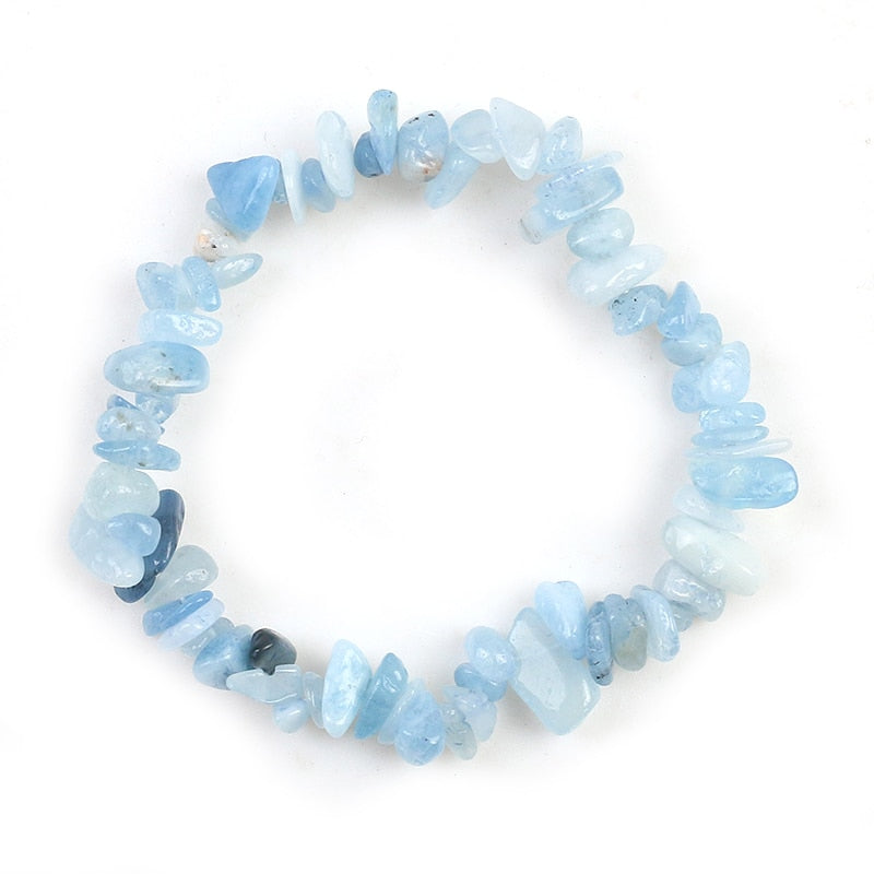 Irregular Natural Gem Stone Bracelet Stretch Chip Beads