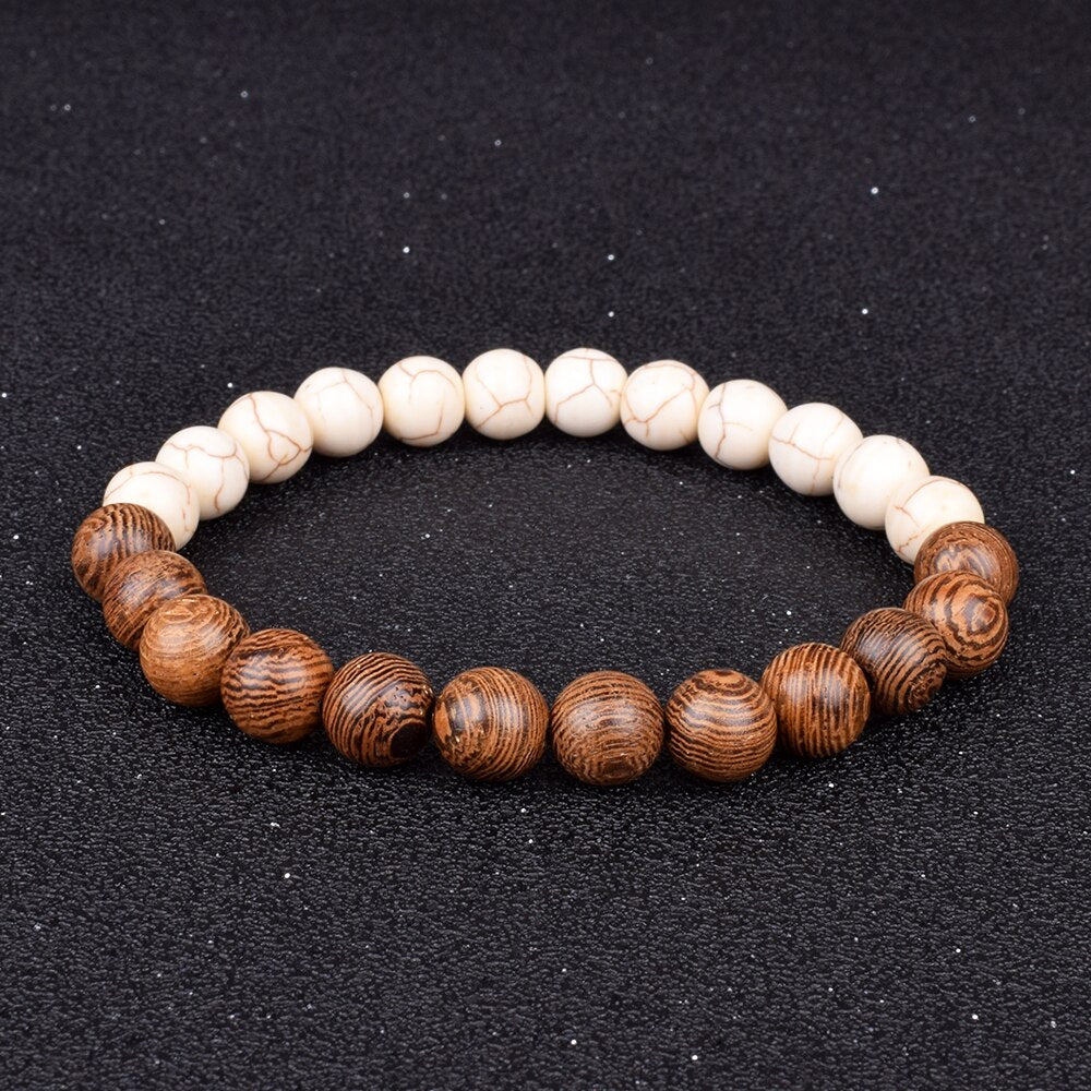 Wood Beads Bracelets Men Ethic Meditation