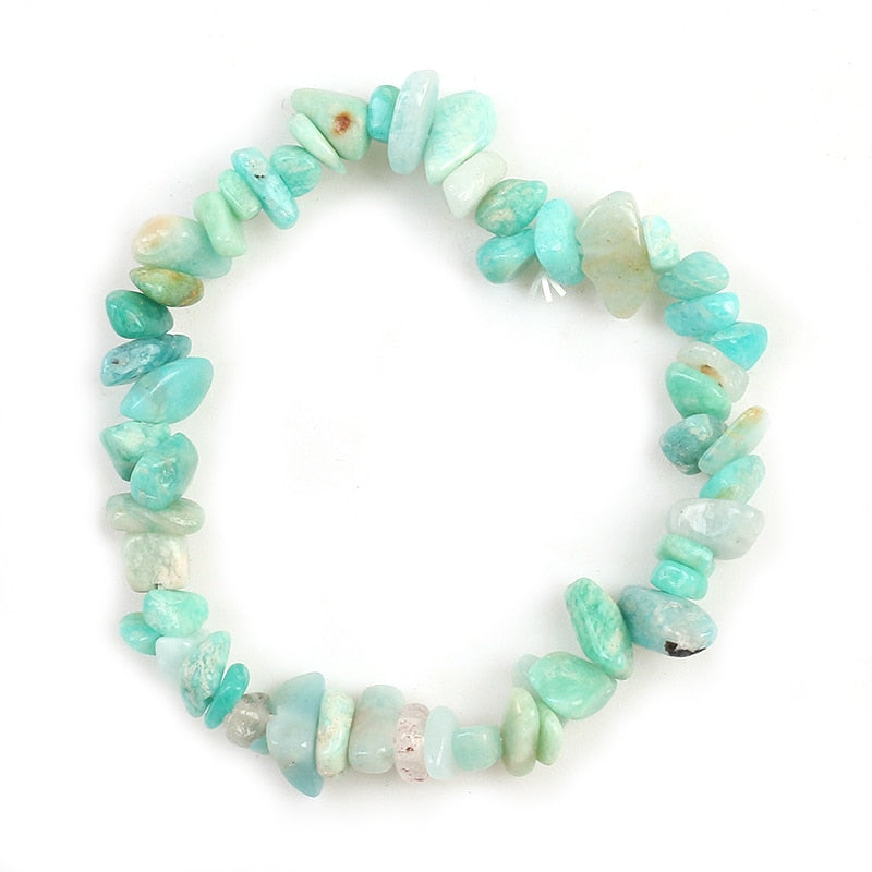 Irregular Natural Gem Stone Bracelet Stretch Chip Beads