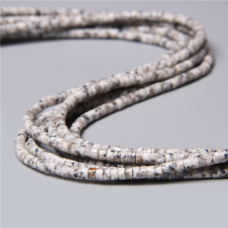 Natural Rondelle Stone Beads Flat Round Jaspers